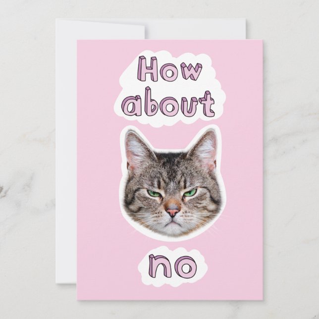 Convites Gato irritado (Frente)