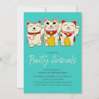 Gato Japonês da Sorte Acenando do Maneki Neko Aniv