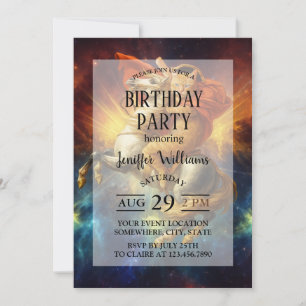 Convites Gato Napoleão Montando Cavalo Através da Galáxia  