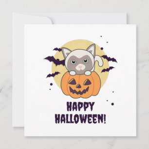 Convites Gato No Abobora Doce Gatos Feliz Halloween