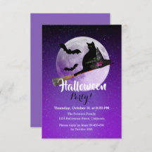 Gato Preto do Halloween na Festa da Lua Cheia da B