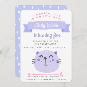 Convites Gato Roxo   ANIVERSÁRIO DE CRIANÇA