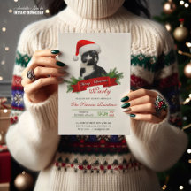 Gato Sarcástico Engraçado Festa de Natal Santas