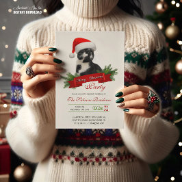 Convites Gato Sarcástico Engraçado Festa de Natal Santas