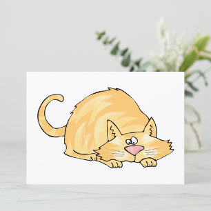 Convites Gato Tabby Gengibre Saltando