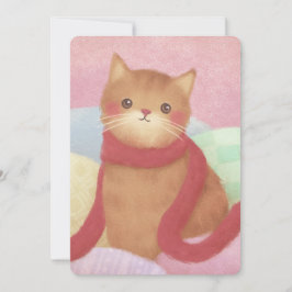 Convites Gato Vestindo Uma Ilustração Vermelha De Escarpa