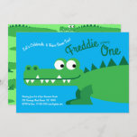 Convites Gator Alligator Crocodile Kids - primeiro aniversa<br><div class="desc">Estes convites de festas de aniversários bonitinhos e coloridos de gator são perfeitos para a celebração de um primeiro aniversario infantil! Personalize o texto para torná-lo seu. O olhar e a sensação modernos é a forma perfeita de celebrar o seu pequeno que ama crocodilos e jacarés no seu primeiro aniversário!...</div>