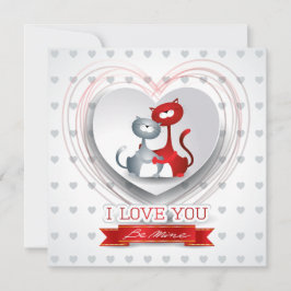 Convites Gatos apaixonados por coração