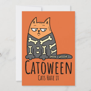 Convites Gatos Catentre Odeiam Isso - Feliz Dia das Bruxas