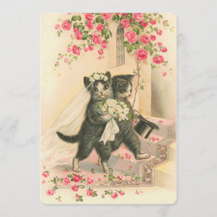 Convites Gatos de Casamento Antigos