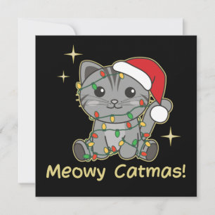 Convites Gatos de Natal Gatos Gatos Gafanhotos Gatos Felino