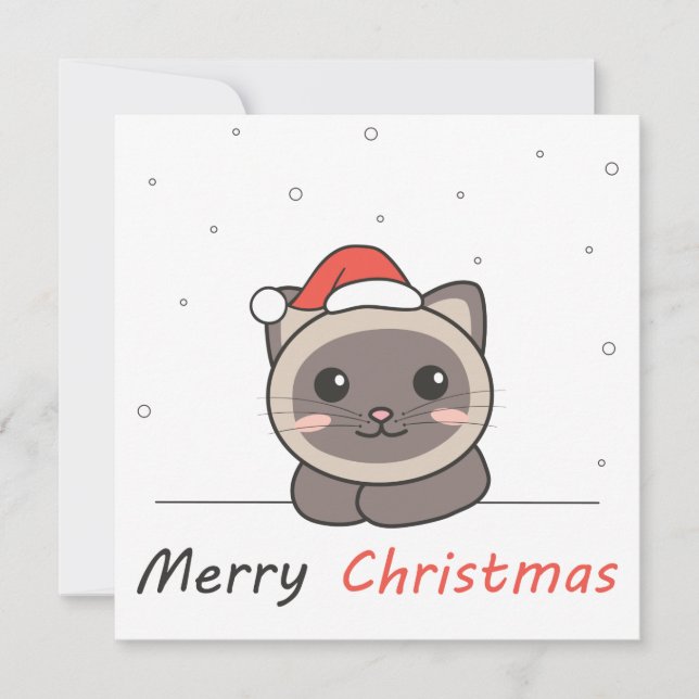 Convites Gatos De Noite De Natal (Frente)