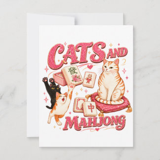 Convites Gatos e Mahjong