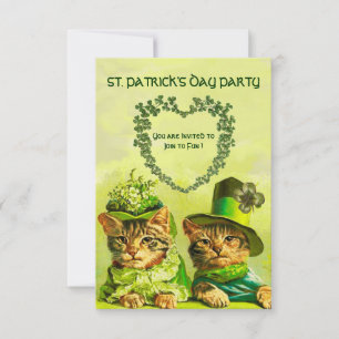 CONVITES GATOS IRLANDESES À ANTIGA, FESTA DO DIA DE SÃO PAT