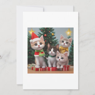 Convites Gatos no Natal