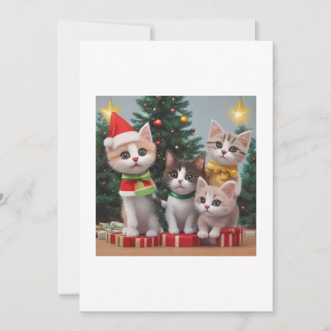 Convites Gatos no Natal (Frente)