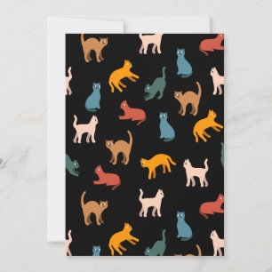 Convites Gatos no preto