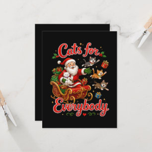 Convites Gatos para Todos Papai Noel Natal Divertido