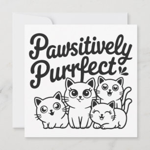 Convites Gatos Puros Pawsivitivamente