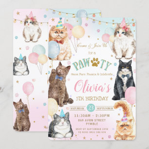 Convites Gatos Putos Adoráveis, Balões Festa de aniversá