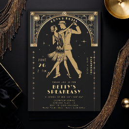 Convites Gatsby Flapper Speakeasy Roaring 20s Deco Birthday