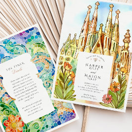 Convites Gaudí Barcelona Sagrada Família e Mosaico