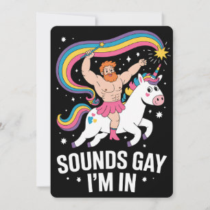 Convites Gay de som Estou Vestindo saia Unicorn LGBTQ
