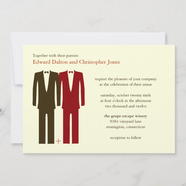 Convites Gay Do Math Light Autumn Invtions (Frente)