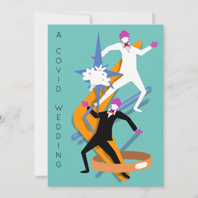 Convites GAY MALE WEDDING COVID por Slipperywindow (Frente)