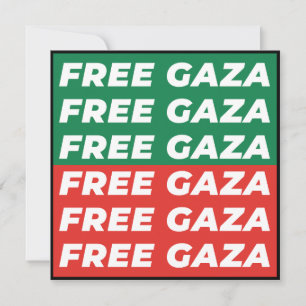 Convites Gaza Livre - Cores da Bandeira da Palestina