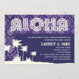 Convites GC Aloha Luau Palm Roxo