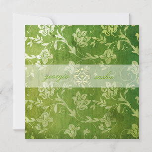 Convites GC Floral Verde Deslumbrante Vintage
