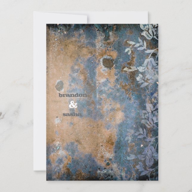 Convites GC| Lusciamente Russo com flor| Metálico Ouro (Frente)