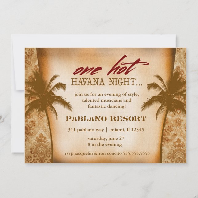 Convites GC One Hot Havana Night (Frente)