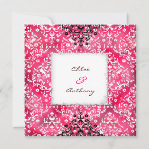 Convites GC  Vintage Damask  Rosa Delicioso