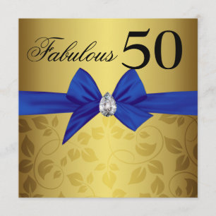 Convites Gema decorativa Dourado elegante cinqüênta