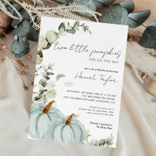 Convites Gêmeos Meninos Da Abóbora Querem Chá de fraldas