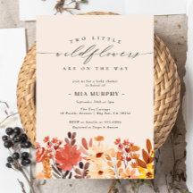 Gêmeos Pequeno Chá de fraldas Flor de Flor Selvage