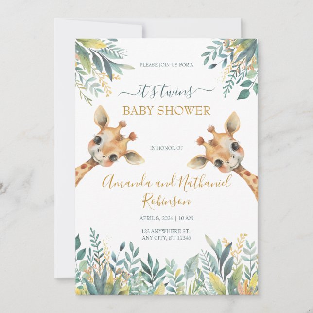 Convites Gêmeos Selvagens Selvagens Selvagens Selvagens Cur (Frente)