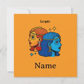 Convites Gêmeos Signo do Zodíaco Pop Art - Gêmeos Celestiai