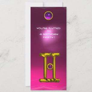 Convites GEMINI ALEXANDRITE,ametista amarelo-rosa-rosa-clar