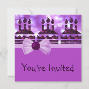 Convites Gemstone De Bolo De Bolo De Aniversário De Girlie