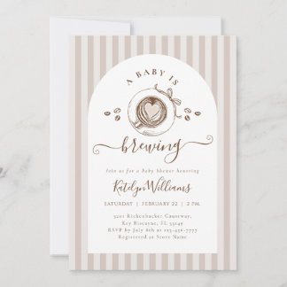 Convites Gender Neutral Coffee Baby Shower Invitation
