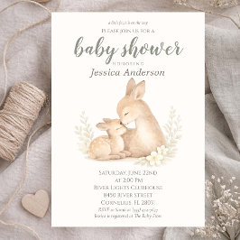 Convites Gender Neutral Cottagecore Boho Fawn Baby Shower 