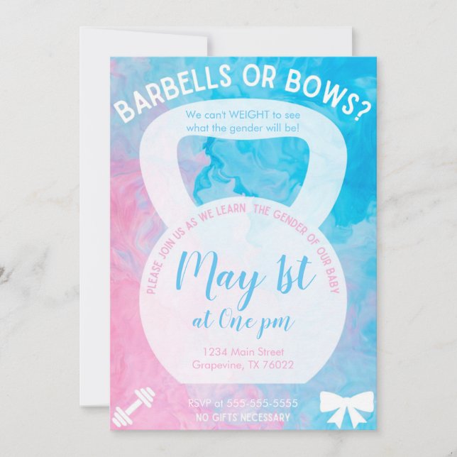 Convites Gender Reveal Invitation (Frente)