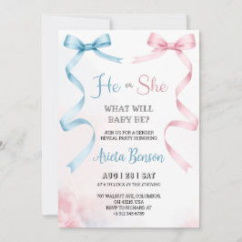 Convites gender reveal invitation card with pink Invitation