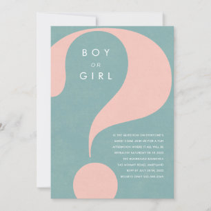 Convites Gender Reveal Party Boy or Girl Invitation