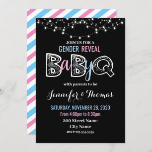Convites Gênero Baby Reveal BaByQ
