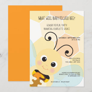 Convites Gênero Bonito Revela O Que Será Chá de fraldas 