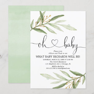 Convites Gênero revela ouro verde simples e moderno